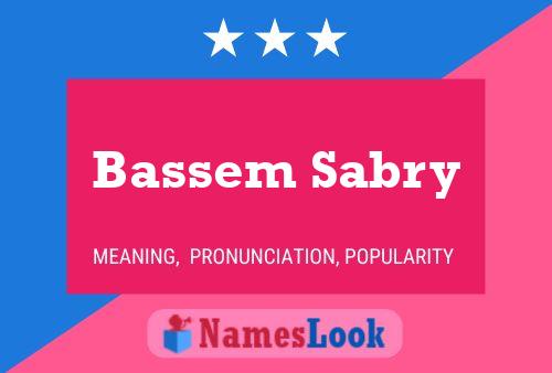 Bassem Sabry Name Poster