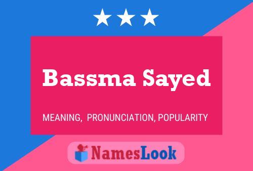 Bassma Sayed Name Poster