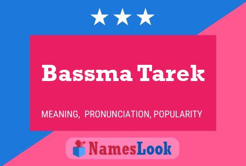 Bassma Tarek Name Poster