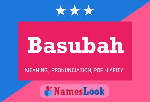 Basubah Name Poster