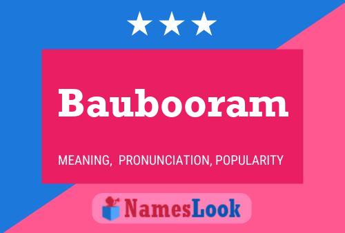 Baubooram Name Poster