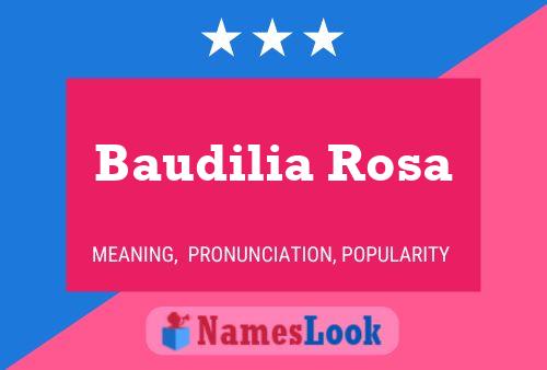 Baudilia Rosa Name Poster