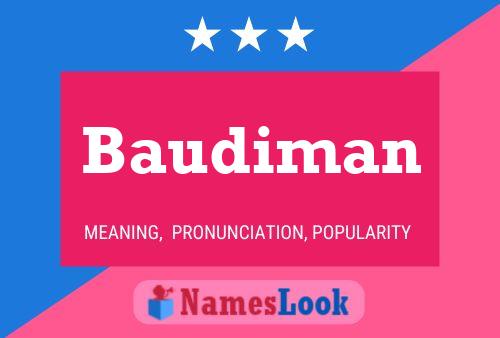 Baudiman Name Poster