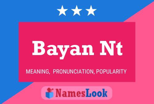 Bayan Nt Name Poster