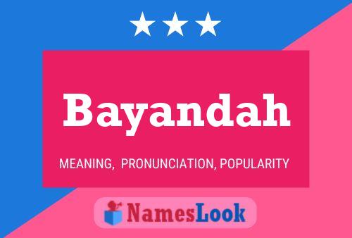 Bayandah Name Poster