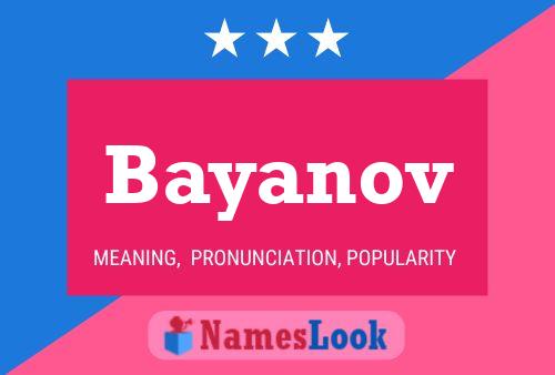 Bayanov Name Poster