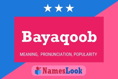 Bayaqoob Name Poster