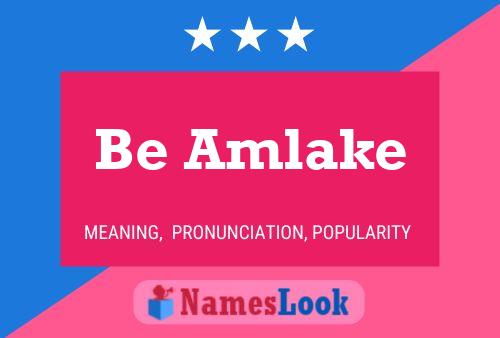 Be Amlake Name Poster