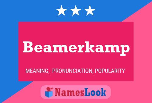 Beamerkamp Name Poster