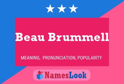 Beau Brummell Name Poster