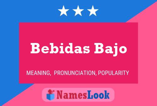 Bebidas Bajo Name Poster