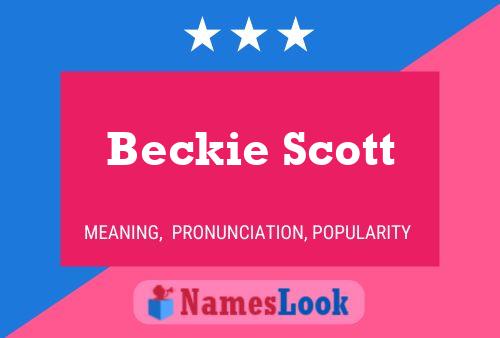 Beckie Scott Name Poster