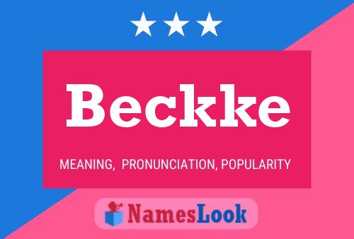 Beckke Name Poster