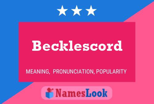 Becklescord Name Poster