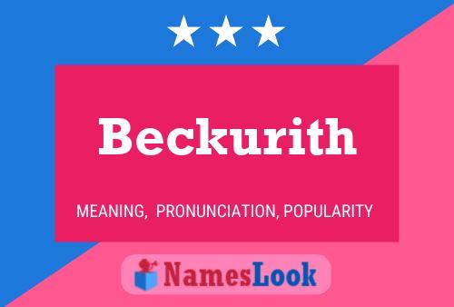 Beckurith Name Poster