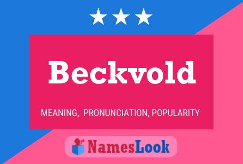 Beckvold Name Poster