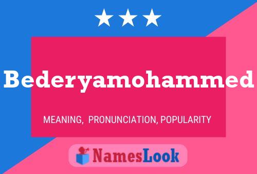 Bederyamohammed Name Poster