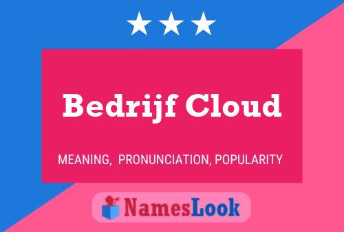 Bedrijf Cloud Name Poster