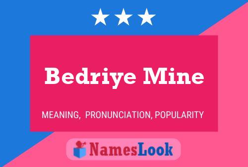 Bedriye Mine Name Poster