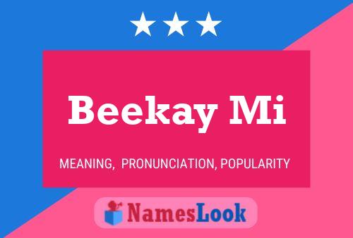 Beekay Mi Name Poster