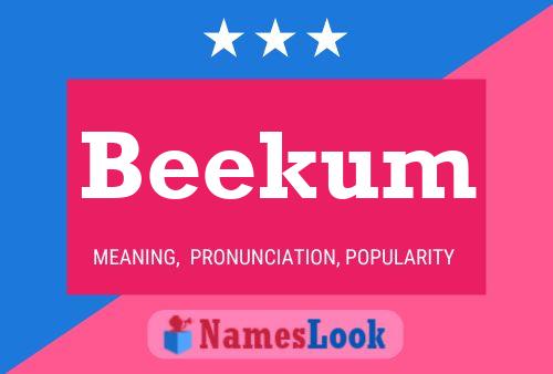 Beekum Name Poster