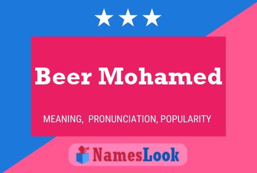 Beer Mohamed Name Poster