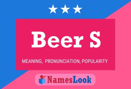 Beer S Name Poster