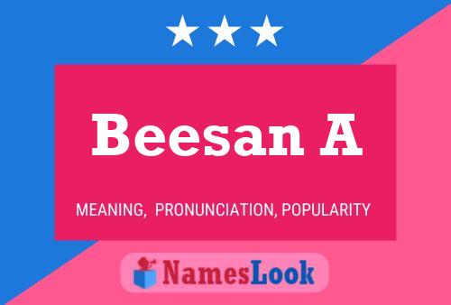 Beesan A Name Poster