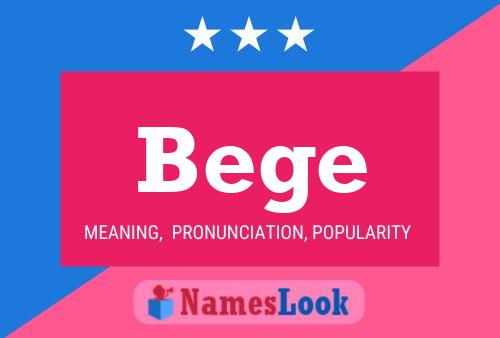 Bege Name Poster