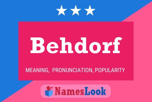 Behdorf Name Poster