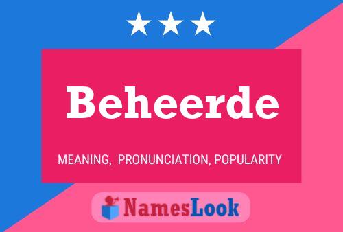 Beheerde Name Poster