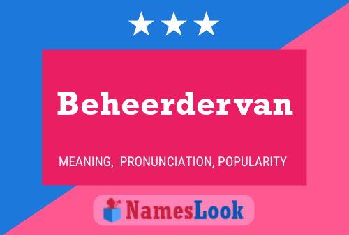 Beheerdervan Name Poster