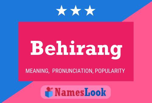 Behirang Name Poster