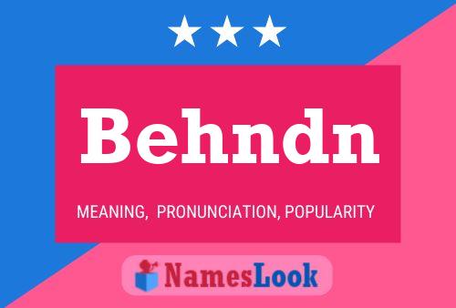 Behndn Name Poster