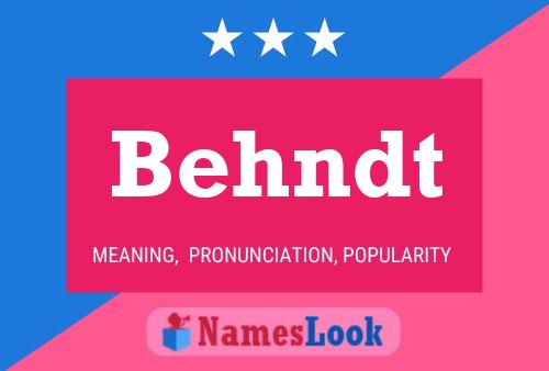 Behndt Name Poster