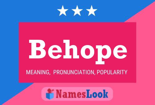 Behope Name Poster