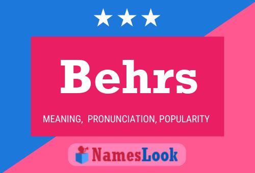 Behrs Name Poster