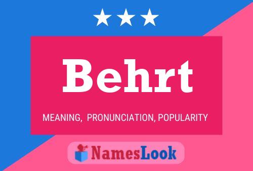 Behrt Name Poster