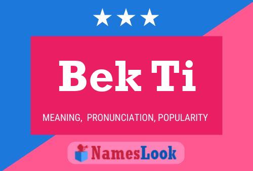 Bek Ti Name Poster