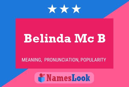 Belinda Mc B Name Poster