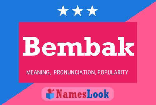 Bembak Name Poster