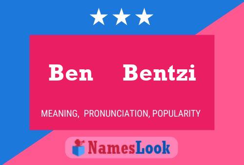 Ben     Bentzi Name Poster