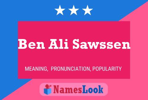 Ben Ali Sawssen Name Poster