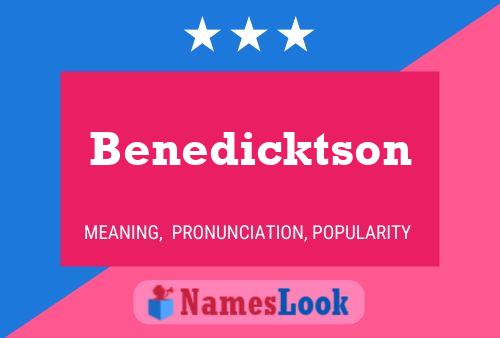 Benedicktson Name Poster