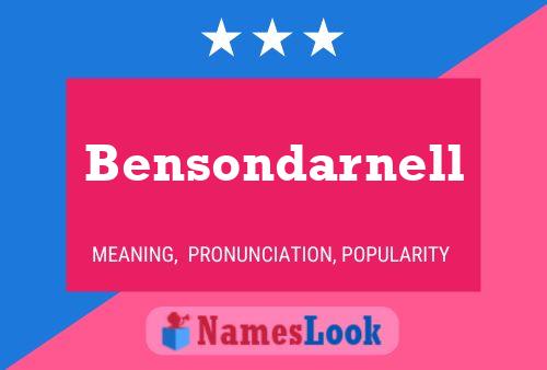 Bensondarnell Name Poster