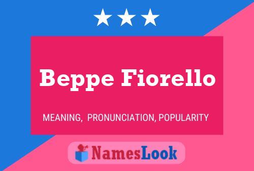 Beppe Fiorello Name Poster