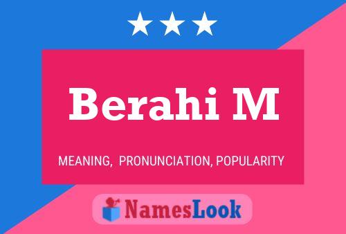 Berahi M Name Poster