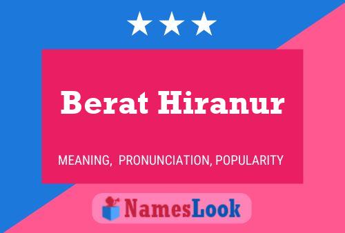 Berat Hiranur Name Poster