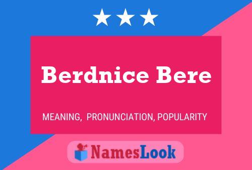 Berdnice Bere Name Poster