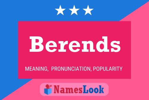 Berends Name Poster